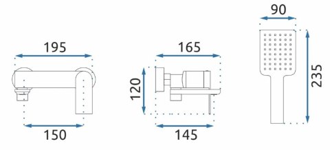Bath Tap Storm Titanium