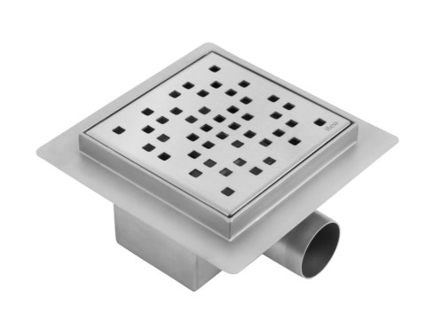 Linear Drain REA DOTS Brushed Steel 12x12