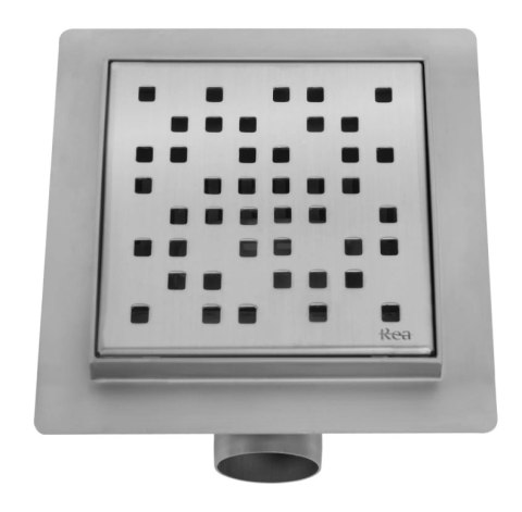 Linear Drain REA DOTS Brushed Steel 12x12