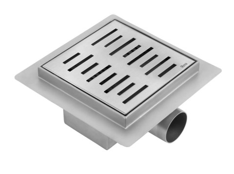 Linear Drain REA LINE Brushed Steel 12x12 Linear Drain REA LINE Brushed Steel 12x12