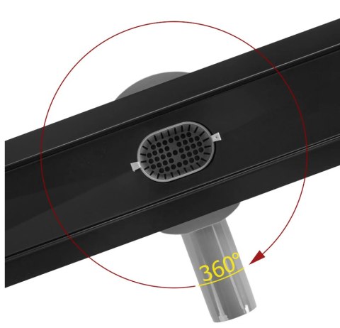 Linear Drain REA Neox Pro Black 80