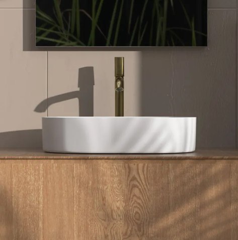 Countertop Basin Rea Nadia 60 White Matt Countertop Basin Rea Nadia 60 White Matt