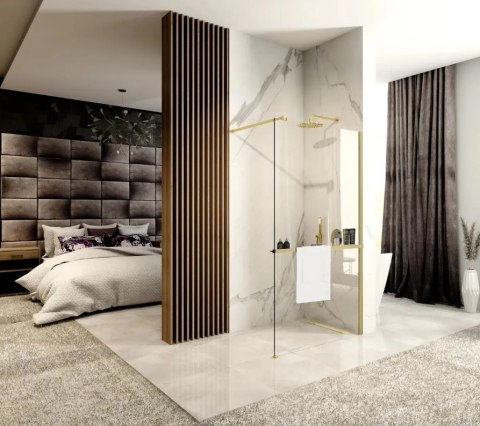 Shower Enclosure Towel Rack Shelf EVO BRUSHED GOLD Shower Enclosure Towel Rack Shelf EVO BRUSHED GOLD
