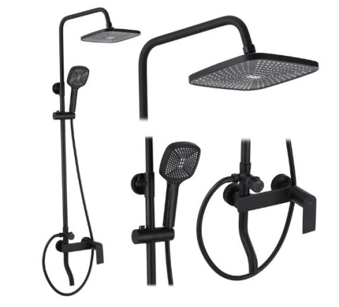 Shower Set REA STORM Black Shower Set REA STORM Black