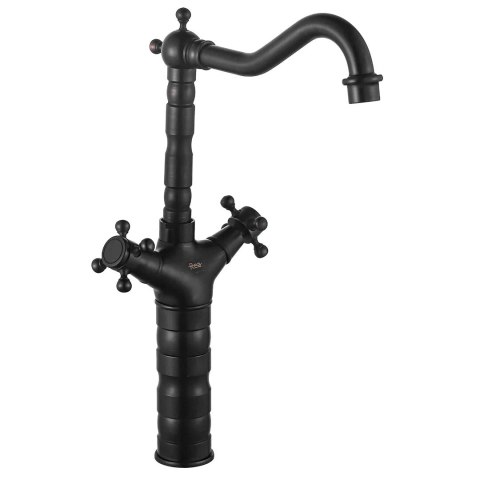 Basin Tap Rustico Black Distressed High