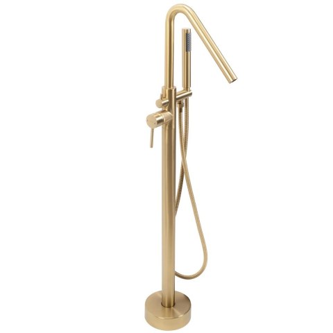 Bath Tap Floor-mounted Aras Brushed Gold