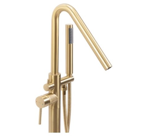 Bath Tap Floor-mounted Aras Brushed Gold