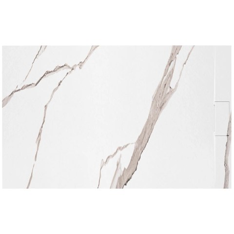 Shower Tray Bazalt Carrara White 80x100