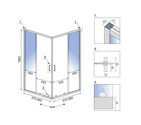 Shower Enclosure City Black 80x80 Shower Enclosure City Black 80x80