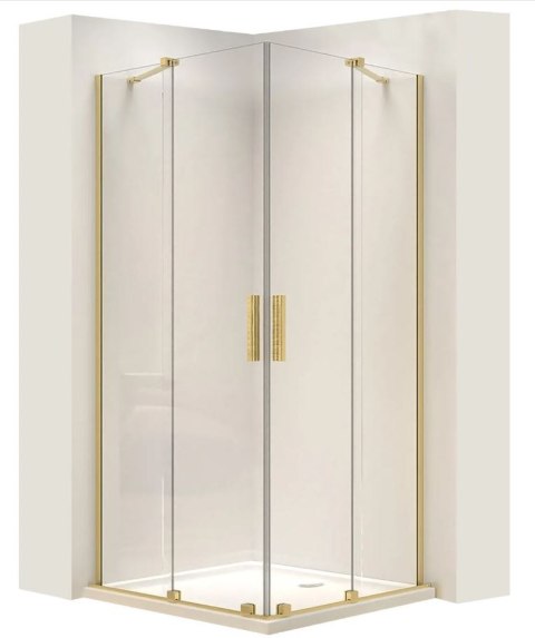 Shower Enclosure Montana Brush Gold 90x90