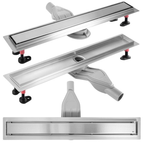 Linear Drain REA Neox Superflow Brushed Steel 90