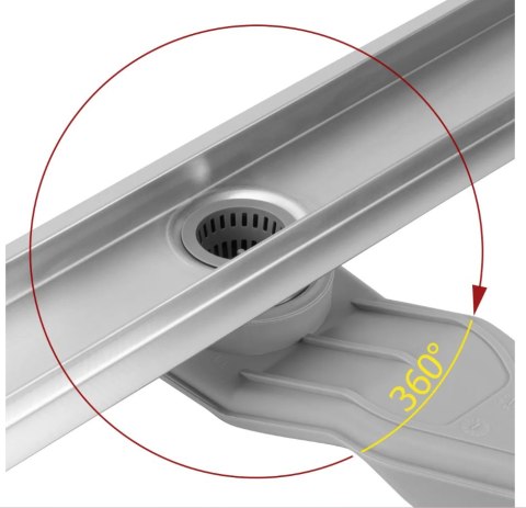 Linear Drain REA Neox Superflow Brushed Steel 90