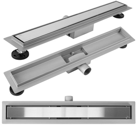 Linear Drain REA Neox Brushed Steel 60