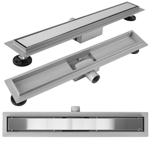 Linear Drain REA Neox Brushed Steel 80