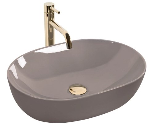 Countertop Basin Rea Lisa Beige Shiny Countertop Basin Rea Lisa Beige Shiny
