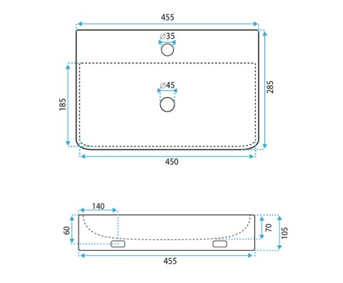 Countertop Basin Rea Naomi