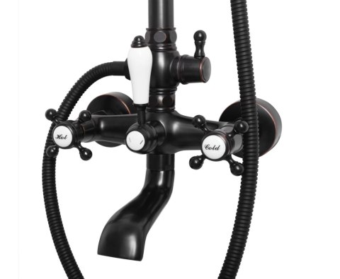 Shower Set REA BERGAMO Distressed Black