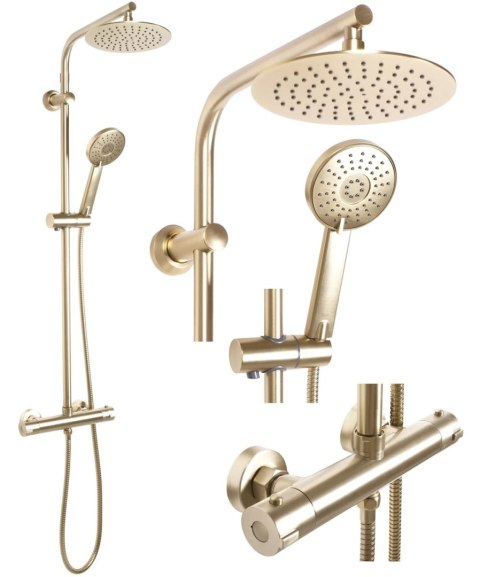 Thermostatic Shower Set REA BLISS Brushed Gold