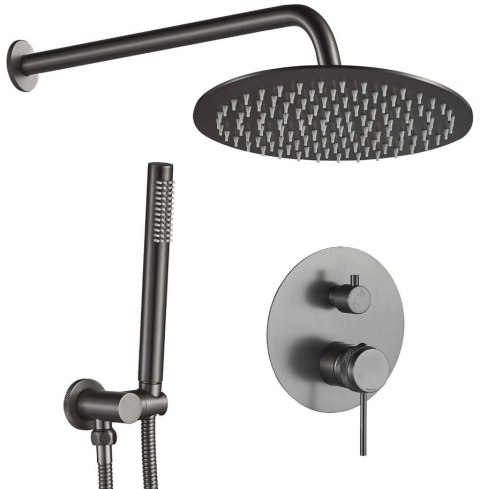 Concealed Shower Set REA LUNGO GRIP Titanium + BOX Concealed Shower Set REA LUNGO GRIP Titanium + BOX