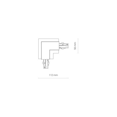 Podtynkowe - CTLS RECESSED POWER L CONNECTOR, LEFT (L-L) Podtynkowe - CTLS RECESSED POWER L CONNECTOR, LEFT (L-L)