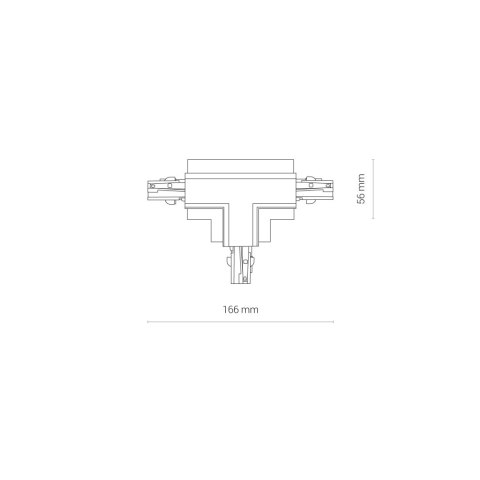 Podtynkowe - CTLS RECESSED POWER T CONNECTOR, RIGHT 2 (T-R2) Podtynkowe - CTLS RECESSED POWER T CONNECTOR, RIGHT 2 (T-R2)