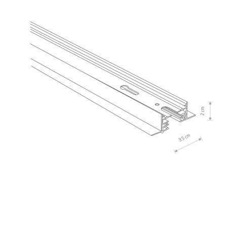 Podtynkowe - PROFILE RECESSED TRACK 2 METERS Podtynkowe - PROFILE RECESSED TRACK 2 METERS