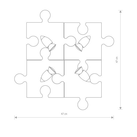 Lampy przysufitowe - PUZZLE Lampy przysufitowe - PUZZLE