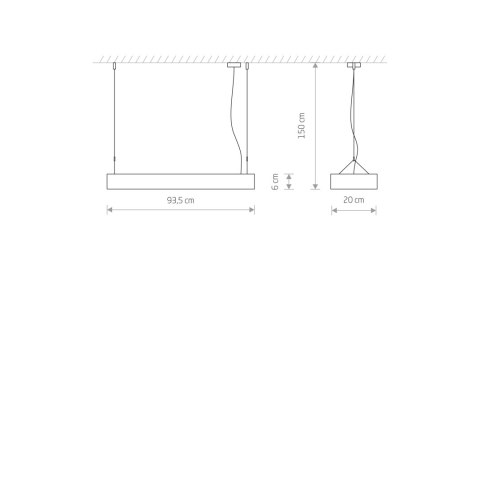 Lampy wiszące - SOFT LED 90X20 Lampy wiszące - SOFT LED 90X20