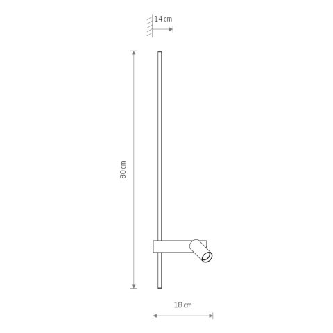 Kinkiety regulowane z włącznikiem - EASY LED LEFT Kinkiety regulowane z włącznikiem - EASY LED LEFT