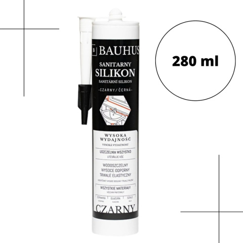 Set: 12x Black Sanitary Silicone Set: 12x Black Sanitary Silicone