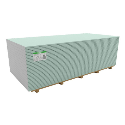 Gypsum Board 12.5 x 1200 x 2600 mm Type H2 Norgips GKBi Green Gypsum Board 12.5 x 1200 x 2600 mm Type H2 Norgips GKBi Green