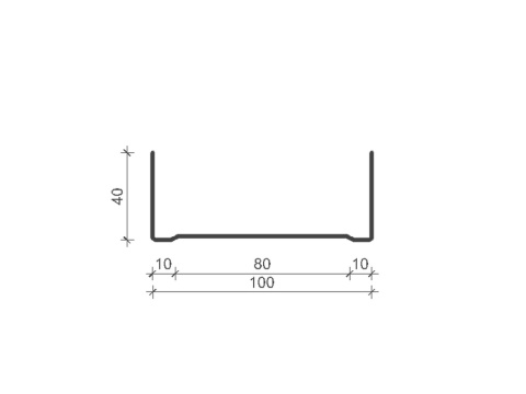 U Track 100mm , Length: 3000mm - 0.50 Gauge U Track 100mm , Length: 3000mm - 0.50 Gauge