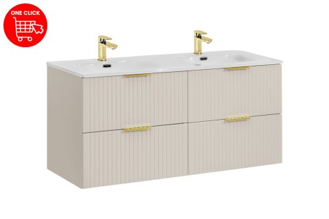 Adel Cashmere Complete Vanity Set - 120cm with Sky Built-in Washbasin Adel Cashmere Complete Vanity Set - 120cm with Sky Built-in Washbasin