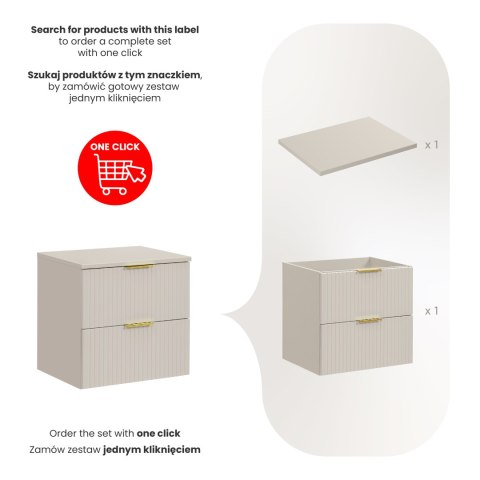 Adel Cashmere Vanity Set - 60cm with Countertop Adel Cashmere Vanity Set - 60cm with Countertop