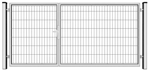Bramofurtka asymetryczna PRO wypełniona panelem - ocynkowana - 1,5 / 2,5 m x 1,5 m Bramofurtka asymetryczna PRO wypełniona panelem - ocynkowana - 1,5 / 2,5 m x 1,5 m