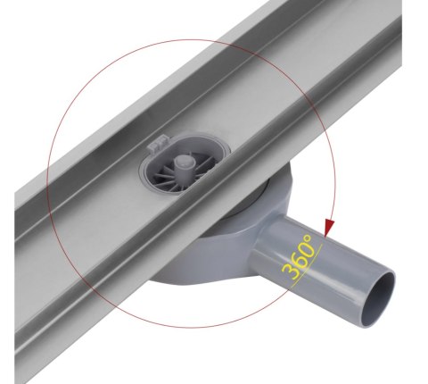 Linear Drain REA NEOX PRO Brushed Steel 50