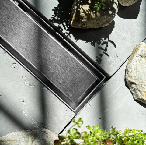Linear Drain REA NEOX PRO Brushed Steel 80
