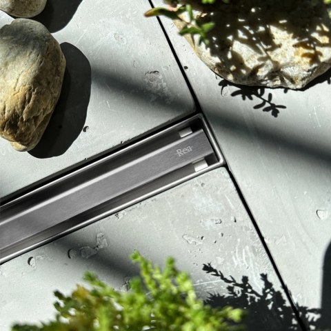 Linear Drain REA Neox Slim Pro Brushed Steel 50