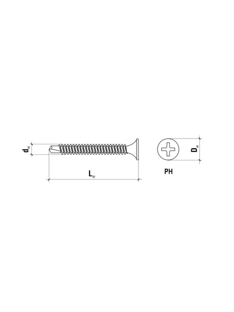 Self-Drilling Drywall Screws for Metal 3.5 x 25mm box 1000 Self-Drilling Drywall Screws for Metal 3.5 x 25mm box 1000