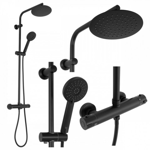 Thermostatic Shower Set REA BLISS Black