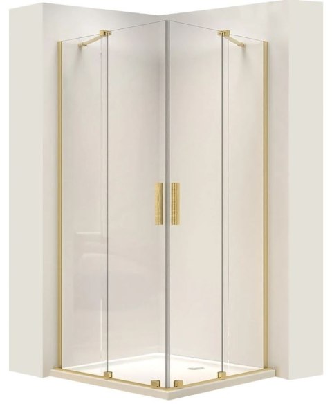 Shower Enclosure Montana Brush Gold 90x90
