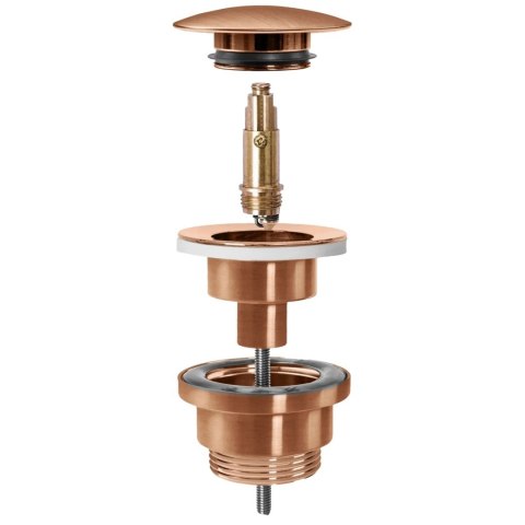 Universal Click-Clack Drain Plug Brushed Copper Universal Click-Clack Drain Plug Brushed Copper