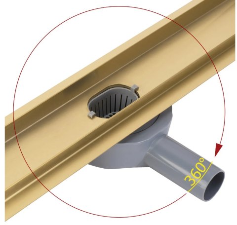 Linear Drain REA Neox Pro BRUSHED GOLD 100