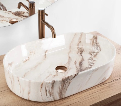 Countertop Basin Rea Nadia 60 Marrone Countertop Basin Rea Nadia 60 Marrone
