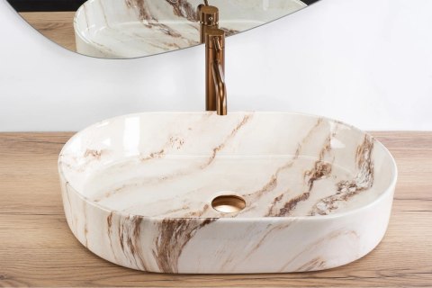 Countertop Basin Rea Nadia 60 Marrone Countertop Basin Rea Nadia 60 Marrone