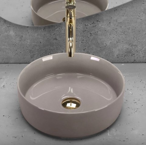 Countertop Basin Rea Sami Beige Shiny