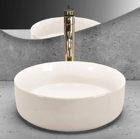 Countertop Basin Rea Sami Ecru Shiny Countertop Basin Rea Sami Ecru Shiny