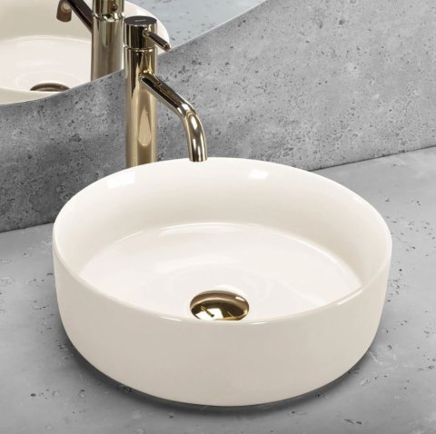 Countertop Basin Rea Sami Ecru Shiny Countertop Basin Rea Sami Ecru Shiny