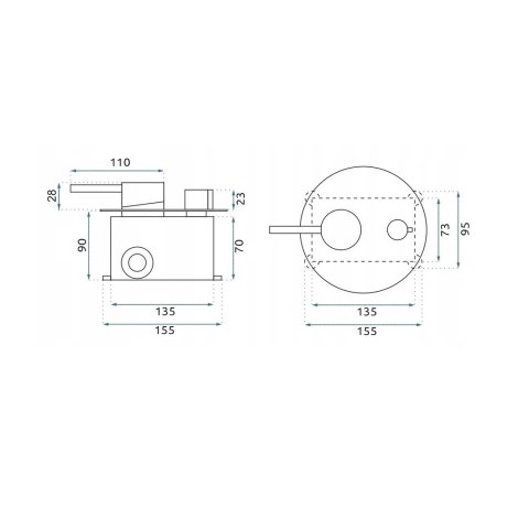 Concealed Shower Set REA LUNGO GRIP Titanium + BOX Concealed Shower Set REA LUNGO GRIP Titanium + BOX