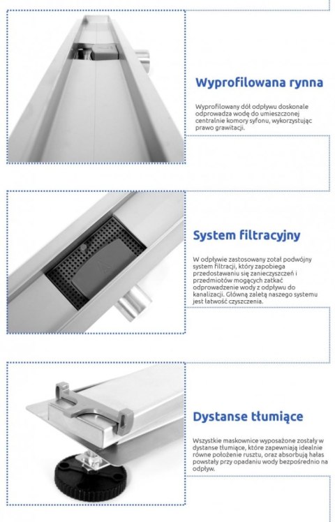 ODPŁYW NEO & PURE N SZCZOTKOWANY 800